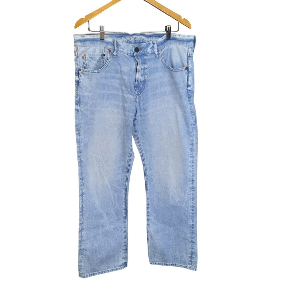 American Eagle Mens Classic Bootcut 5 Pocket Blue Jeans Size 36x32